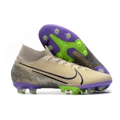 Nike Mercurial Superfly VII Elite AG-Pro Sable du Désert Noir Violet