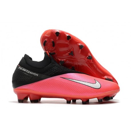 Crampon 2020 Nike Phantom Vision 2 Elite DF FG -Cramoisi Argent Noir