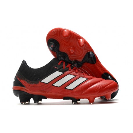 Crampons Nouvel adidas Copa 20.1 FG Noir Rouge Blanc