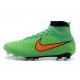 Nouvelle Crampons Nike Magista Obra FG Hommes Vert Orange Noir