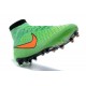 Nouvelle Crampons Nike Magista Obra FG Hommes Vert Orange Noir