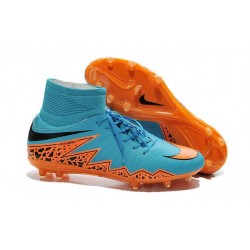 Nike HyperVenom Phantom II FG Football Crampons Bleu Noir Orange