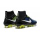 2015 Chaussure de Football Nike Magista Obra FG Bleu Jaune Blanc Noir