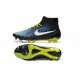 2015 Chaussure de Football Nike Magista Obra FG Bleu Jaune Blanc Noir