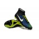 2015 Chaussure de Football Nike Magista Obra FG Bleu Jaune Blanc Noir