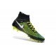 2015 Chaussure de Football Nike Magista Obra FG Bleu Jaune Blanc Noir