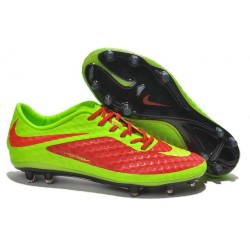 2014 Nike Hypervenom Phantom FG Chaussure de Football Rouge Vert