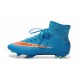 Nouveau Chaussures de Football Nike Mercurial Superfly 4 FG Bleu Orange