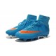 Nouveau Chaussures de Football Nike Mercurial Superfly 4 FG Bleu Orange