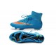 Nouveau Chaussures de Football Nike Mercurial Superfly 4 FG Bleu Orange