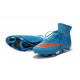 Nouveau Chaussures de Football Nike Mercurial Superfly 4 FG Bleu Orange