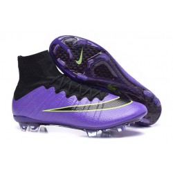 Nouveau Chaussures de Football Nike Mercurial Superfly 4 FG Violet Vert Noir