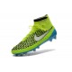 Nouvelle Crampons Nike Magista Obra FG Hommes Volt Blanc Bleu Lagon Noir