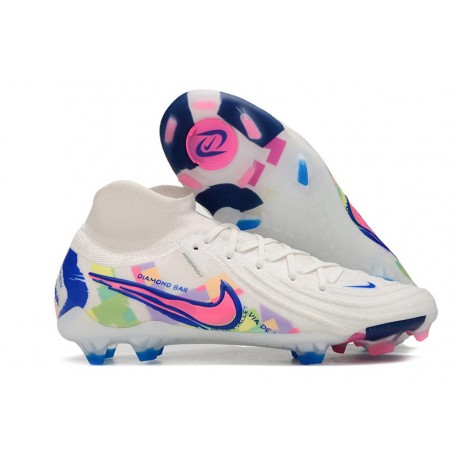 Nike Phantom Luna II Elite FG Blanc Bleu Rose