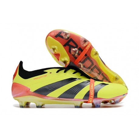 adidas Predator Tongue Elite FG Jaune Noir Rouge