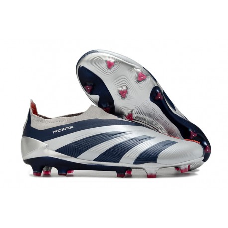 adidas Predator Elite Laceless FG Argent Bleu Rouge