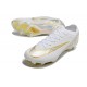 Chaussure Nike Zoom Mercurial Vapor 15 Elite FG Blanc Or Argent