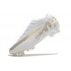 Chaussure Nike Zoom Mercurial Vapor 15 Elite FG Blanc Or Argent