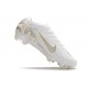 Chaussure Nike Zoom Mercurial Vapor 15 Elite FG Blanc Or Argent