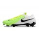 Chaussure Nike Phantom Gx 2 Elite Fg Blanc Vert Noir