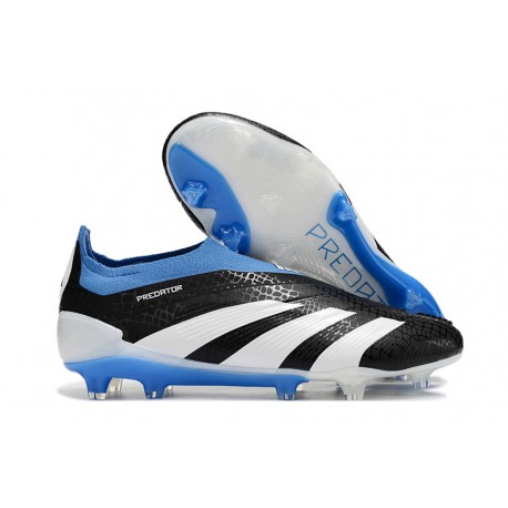 adidas Predator Elite Laceless FG Noir Blanc Bleu