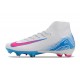 Chaussure Nike Mercurial Superfly 10 Elite FG Blanc Bleu Rose