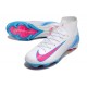 Chaussure Nike Mercurial Superfly 10 Elite FG Blanc Bleu Rose