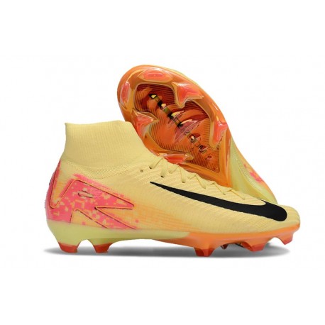 Chaussure Nike Mercurial Superfly 10 Elite FG Jaune Noir Rose