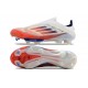 adidas F50+ Sans Lacets FG Advancement - Blanc Rouge Bleu