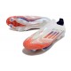 adidas F50+ Sans Lacets FG Advancement - Blanc Rouge Bleu