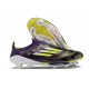 adidas F50+ Sans Lacets FG Fast Reborn - Violet Blanc Lucid Lemon