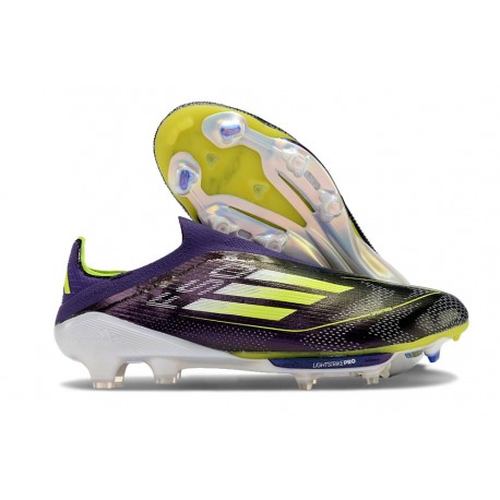 adidas F50+ Sans Lacets FG Fast Reborn - Violet Blanc Lucid Lemon