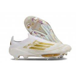 adidas F50+ Sans Lacets FG Day Spark - Blanc Doré Blanc