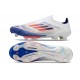 adidas F50+ Sans Lacets FG Advancement - Blanc Rouge Bleu