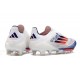 adidas F50+ Sans Lacets FG Advancement - Blanc Rouge Bleu