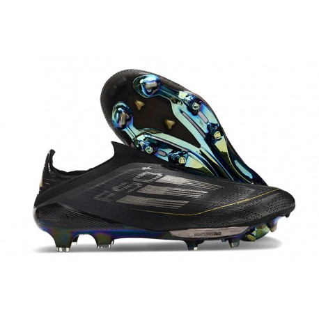 adidas F50+ Sans Lacets FG Dark Spark - Noir Argenté Doré