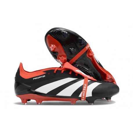 Chaussure adidas Predator FT Elite FG Noir Blanc Rouge Solaire