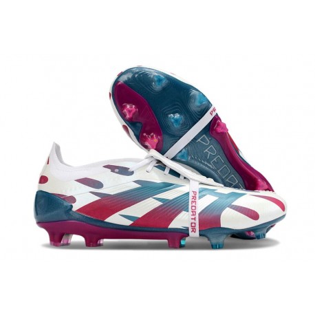 Chaussure adidas Predator FT Elite FG Blanc Bleu Rouge