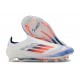 Chaussure adidas F50 Elite Laceless FG Advancement - Blanc Bleu Rouge 