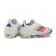 Chaussure adidas F50 Elite Laceless FG Advancement - Blanc Bleu Rouge 