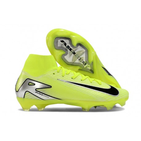 Chaussure Nike Mercurial Superfly 10 Elite FG Volt Noir Argent