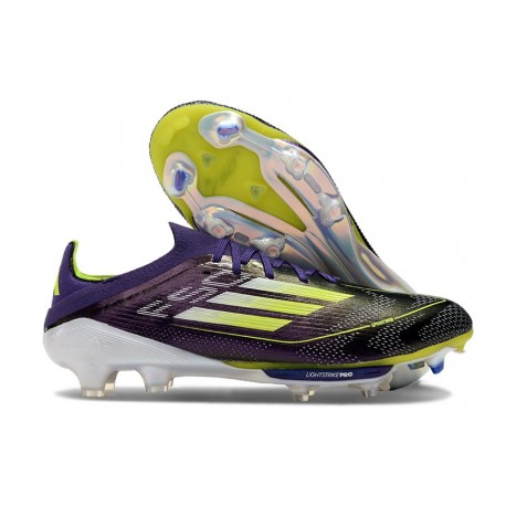 Chaussures adidas F50+ Elite FG Fast Reborn - Violet Blanc Lucid Lemon