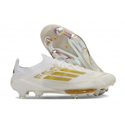 Chaussures adidas F50+ Elite FG Day Spark - Blanc Doré