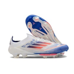 Chaussures adidas F50+ Elite FG Advancement - Blanc Bleu Rouge 