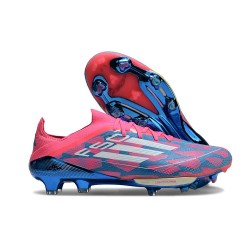 Chaussures adidas F50+ Elite FG Bleu Solaire Blanc Ftwr Rose