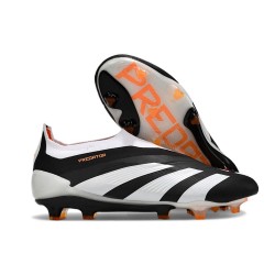 adidas Predator Elite Laceless FG Noir Blanc Orange