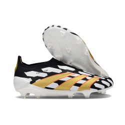 adidas Predator Elite Laceless FG Noir Blanc Or