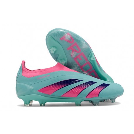 adidas Predator Elite Laceless FG Bleu Rose