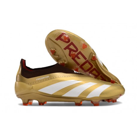 adidas Predator Elite Laceless FG Or Blanc Rouge