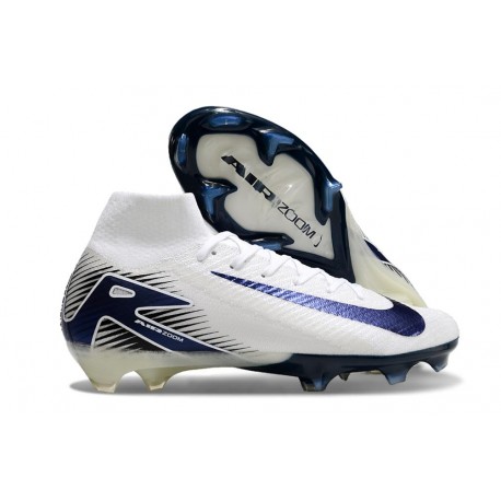 Chaussure Nike Mercurial Superfly 10 Elite FG Blanc Bleu